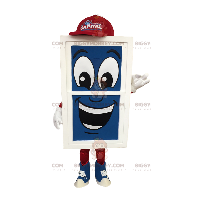 Blue, White & Red Giant Window BIGGYMONKEY™ Mascot Costume –