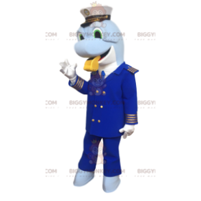 Costume da mascotte Dolphin BIGGYMONKEY™ Costume da capitano -