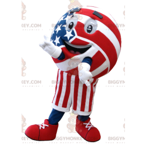 Costume mascotte BIGGYMONKEY™ palla da bowling palloncino rosso