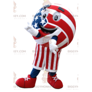 Costume de mascotte BIGGYMONKEY™ de boule de bowling de ballon