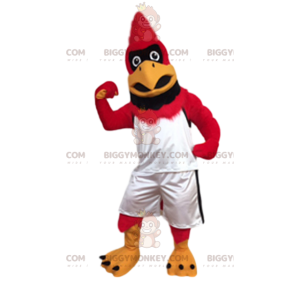Giant Red Eagle BIGGYMONKEY™ maskotdräkt med sportoutfit -
