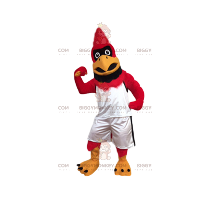Giant Red Eagle BIGGYMONKEY™ Mascot Costume With Sports Outfit