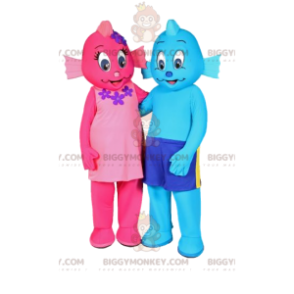 Dos mascotas Fishman rosa y azul de BIGGYMONKEY™ -