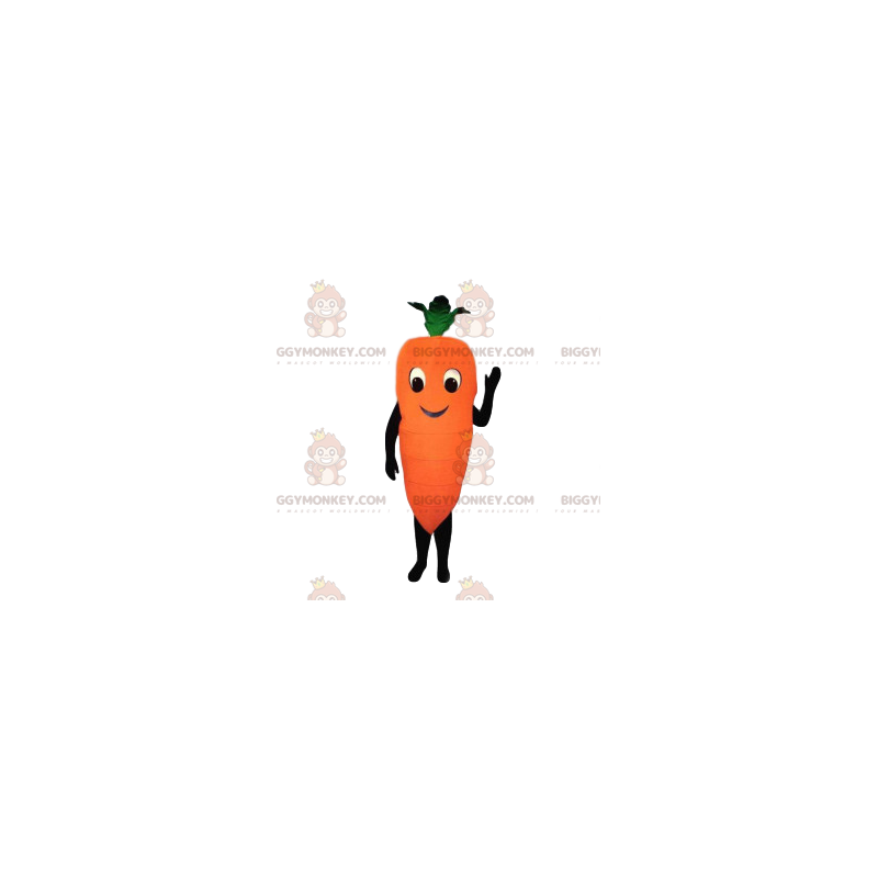 Costume da mascotte BIGGYMONKEY™ con carota sorridente gigante