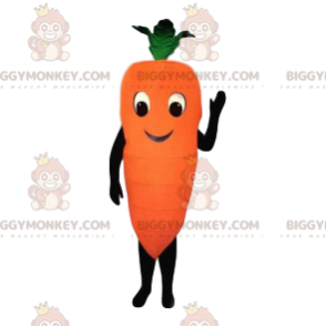 Costume da mascotte BIGGYMONKEY™ con carota sorridente gigante