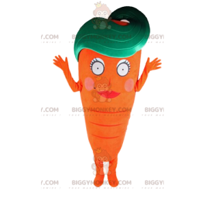 Fato de mascote de cenoura BIGGYMONKEY™ sedutor e peculiar –