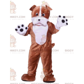 Costume de mascotte BIGGYMONKEY™ de chien marron et blanc -