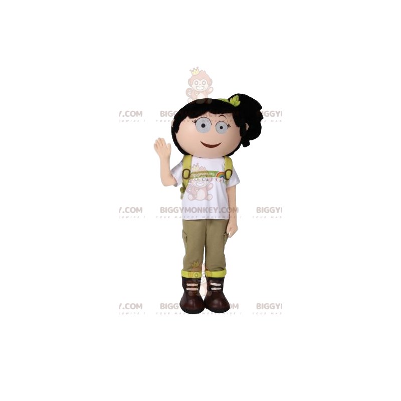 Costume de mascotte BIGGYMONKEY™ de petite fille aventurière