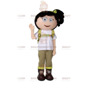 Costume da mascotte Little Adventure Girl BIGGYMONKEY™ con