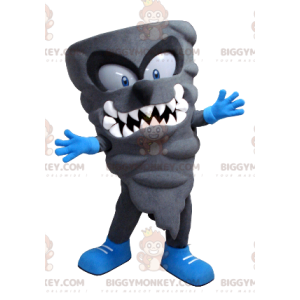 Costume da mascotte BIGGYMONKEY™ fulmine grigio mostro grigio -