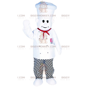 Chef-kok BIGGYMONKEY™ mascottekostuum en witte koksmuts -