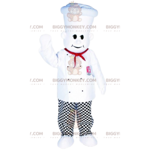 Costume da mascotte da chef BIGGYMONKEY™ e toque bianco -