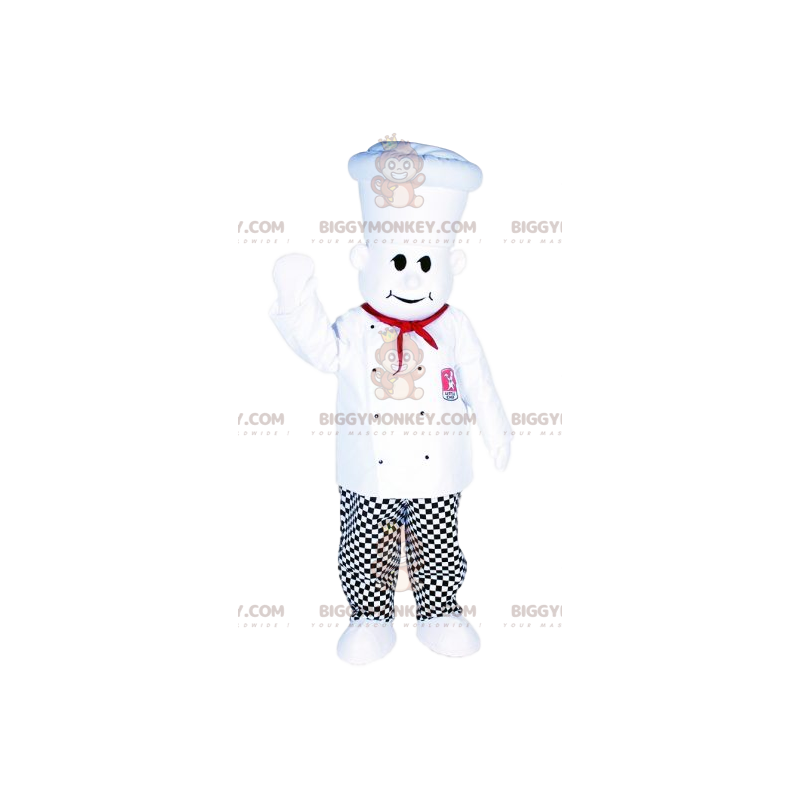 Costume da mascotte da chef BIGGYMONKEY™ e toque bianco -