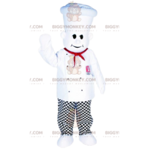 Chef-kok BIGGYMONKEY™ mascottekostuum en witte koksmuts -
