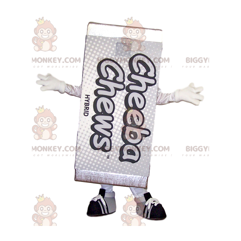 Costume de mascotte BIGGYMONKEY™ de chewing-gum ou de barre de