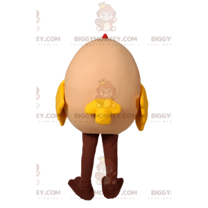 Super iloinen ja hessu Chicken Egg BIGGYMONKEY™ maskottiasu -