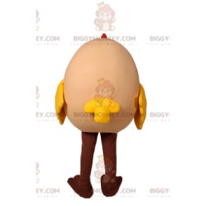 Super Cheerful and Goofy Chicken Egg BIGGYMONKEY™ Mascot