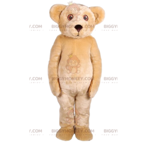 BIGGYMONKEY™ maskotkostume beige indtagende bamse -