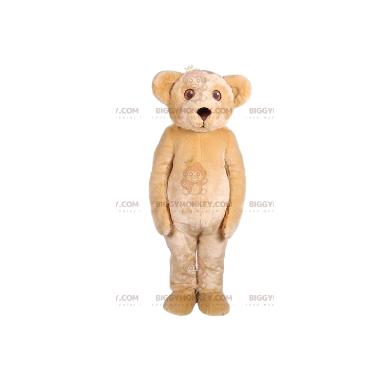 BIGGYMONKEY™ Mascot Costume beige endearing teddy bear –