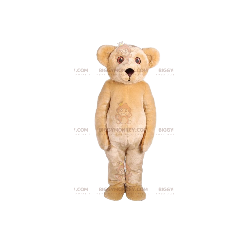 BIGGYMONKEY™ Maskottchen Kostüm beige liebenswerter Teddybär -