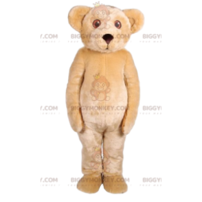 BIGGYMONKEY™ maskotdräkt beige förtjusande nallebjörn -