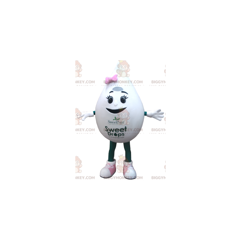 Costume de mascotte BIGGYMONKEY™ en forme de goutte blanche