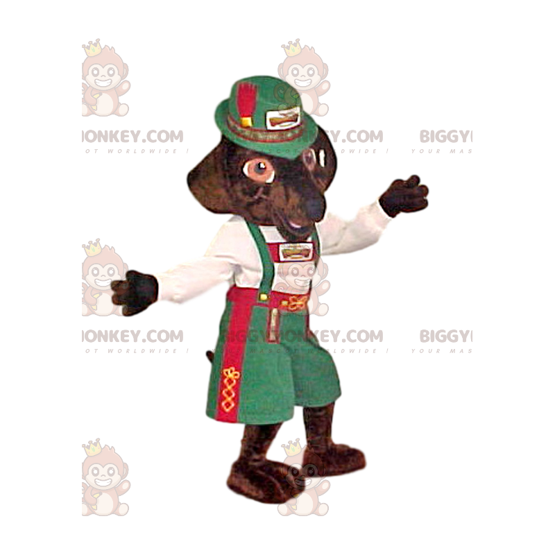 Fox BIGGYMONKEY™ Mascot Costume In Swiss Traditional Dress -