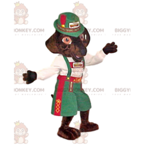 Traje de mascote Fox BIGGYMONKEY™ em traje tradicional suíço –