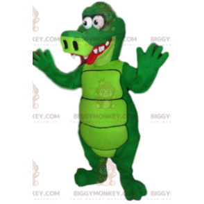 Divertente costume mascotte BIGGYMONKEY™ Aligator verde neon -