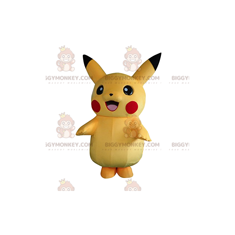 Pikachun, kuuluisan Pokemon-hahmon, BIGGYMONKEY™ maskottiasu -
