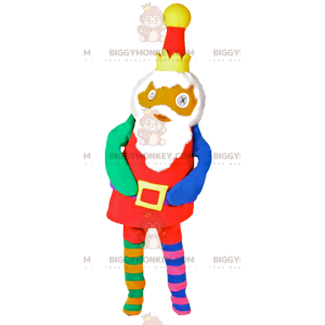 Costume de mascotte BIGGYMONKEY™ de Père Noël colorée et