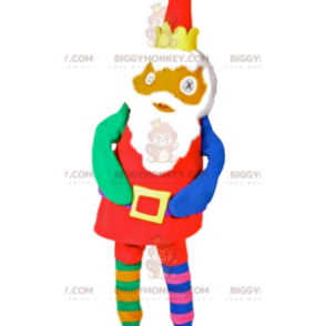 Costume de mascotte BIGGYMONKEY™ de Père Noël colorée et