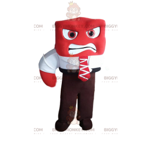 Traje de mascota BIGGYMONKEY™ Hombre rojo agresivo con traje de