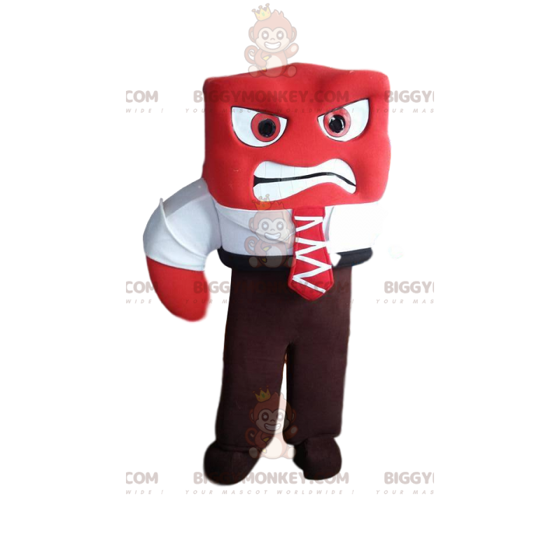 BIGGYMONKEY™ Costume da mascotte Uomo rosso aggressivo con