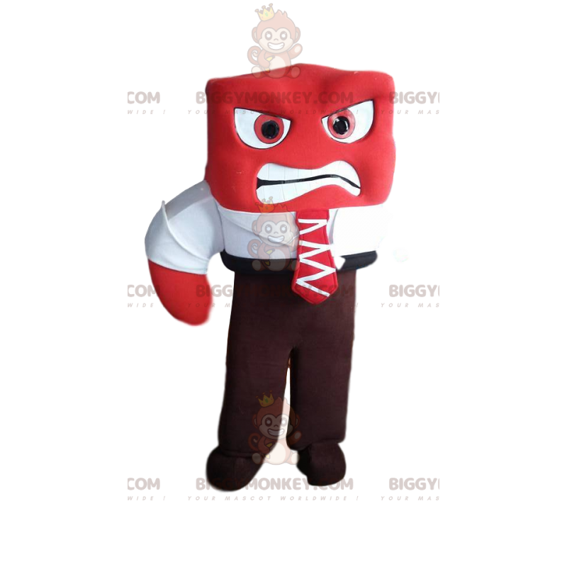 Costume de mascotte BIGGYMONKEY™ de bonhomme rouge agressif