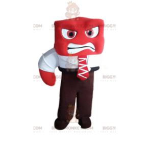 BIGGYMONKEY™ Costume da mascotte Uomo rosso aggressivo con