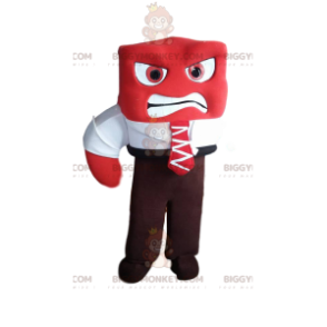Kostium maskotki BIGGYMONKEY™ Agresywny czerwony mężczyzna w
