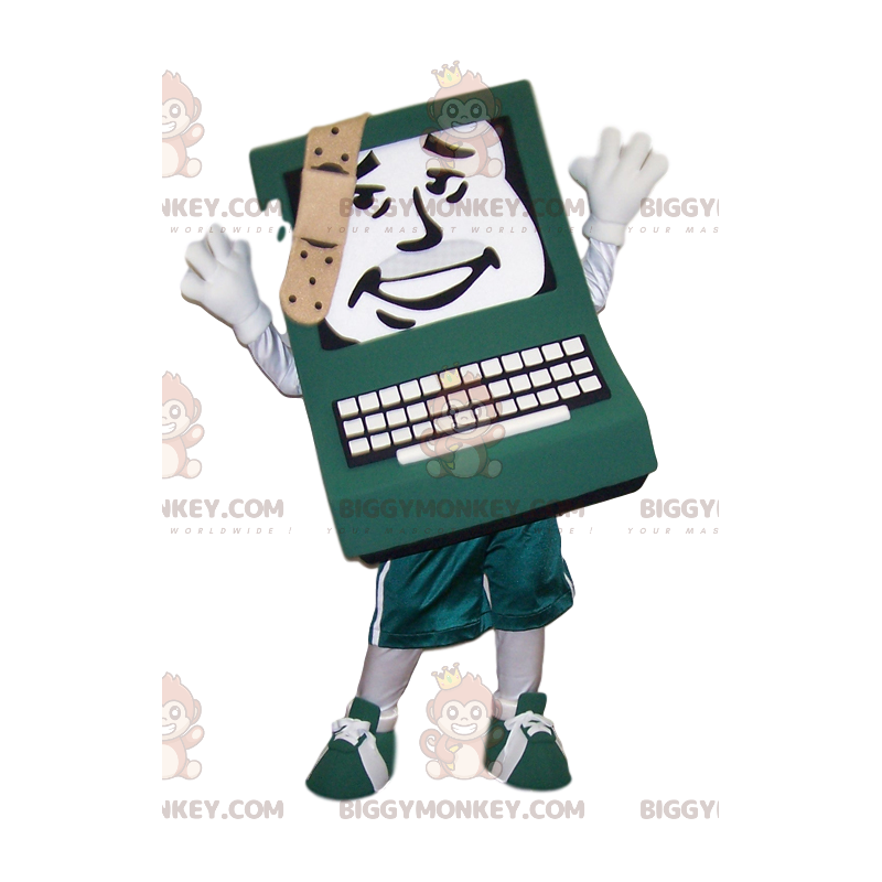 Computer BIGGYMONKEY™ Mascot Costume with Head Bandage –