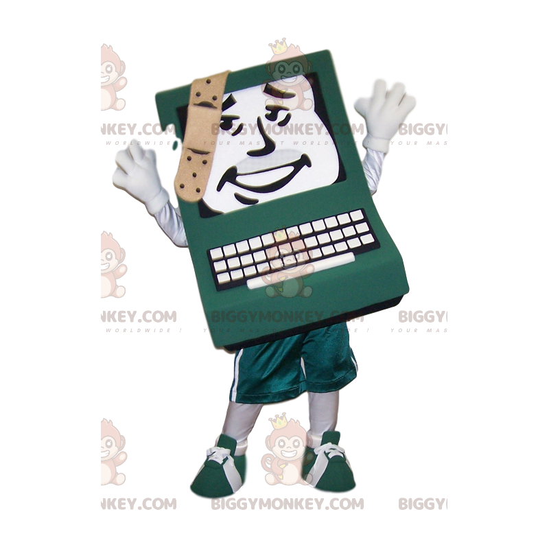 Traje de mascote de computador BIGGYMONKEY™ com bandagem na