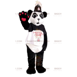 BIGGYMONKEY™ Pandamaskotdräkt med Kepi - BiggyMonkey maskot