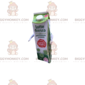 Costume da mascotte BIGGYMONKEY™ Milk Brick verde e bianco -
