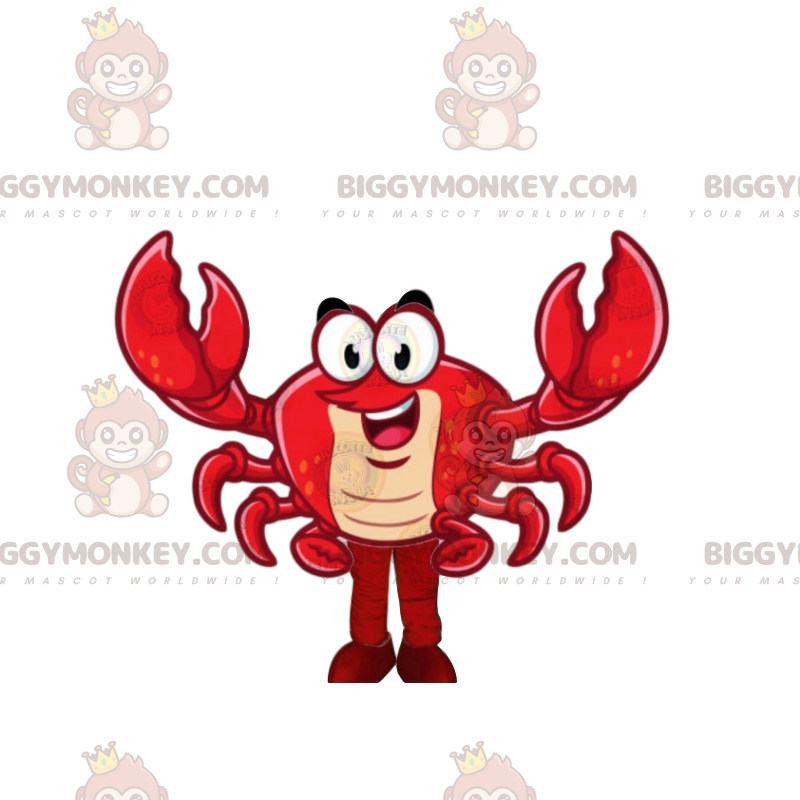 Disfraz de mascota BIGGYMONKEY™ de cangrejo rojo muy divertido