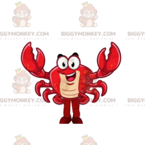 Zeer grappige rode krab BIGGYMONKEY™ mascottekostuum -
