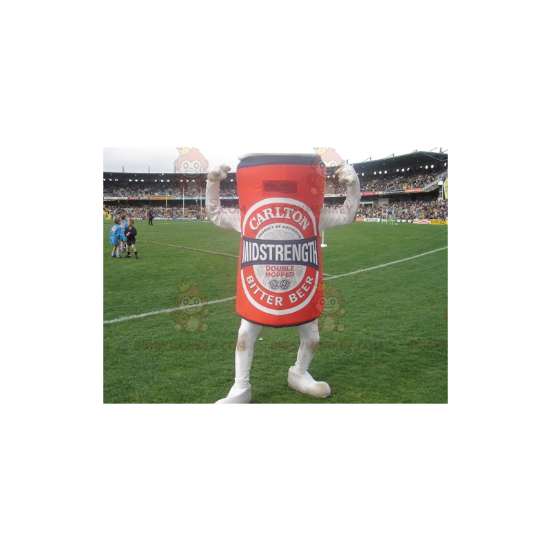 Costume de mascotte BIGGYMONKEY™ de canette de bière rouge