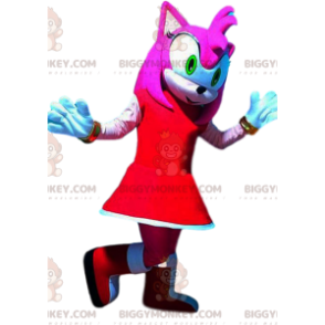 BIGGYMONKEY™ Costume da mascotte Amy Rose, la sposa di Sonic