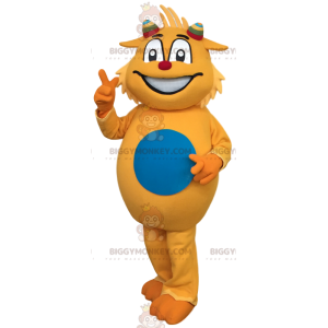 Disfraz de mascota BIGGYMONKEY™ Hombre amarillo con antenas