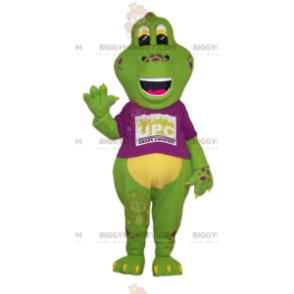 Costume de mascotte BIGGYMONKEY™ de gros lézard vert avec un