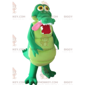 Costume mascotte BIGGYMONKEY™ coccodrillo verde molto