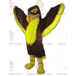 Kæmpe brun og gul Eagle Vulture BIGGYMONKEY™ maskotkostume -