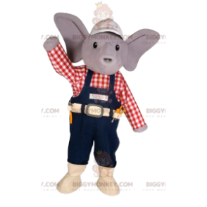 BIGGYMONKEY™ Costume da mascotte Topolino grigio in completo da